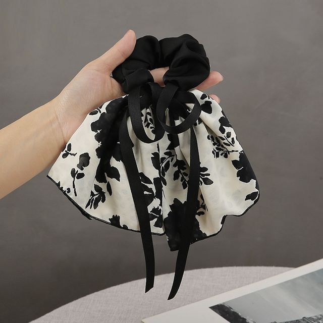 Floral Bow Scrunchie