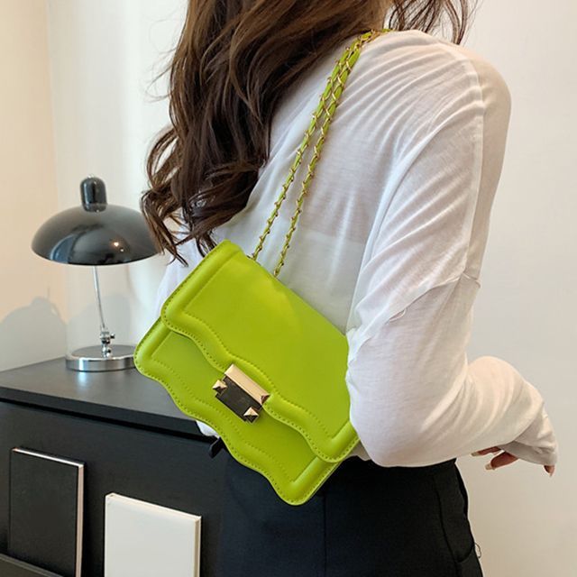 Plain Flap Shoulder Bag