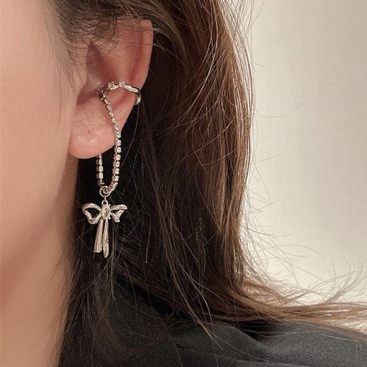 Bow Ear Cuff Rhinestone