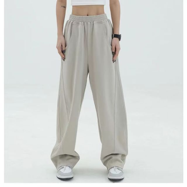 Low Rise Loose-Fit Wide-Leg Sweatpants