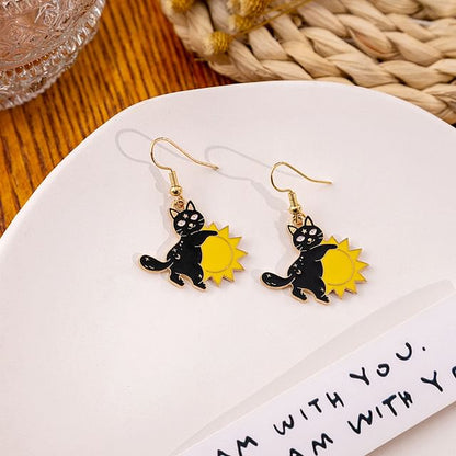 Halloween Cat Drop Earring