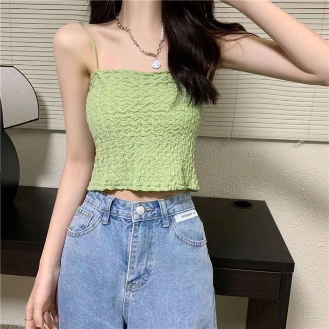 Ruched Top Cropped Cami