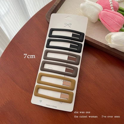 Set of 6: Alloy Hair Clip (Various Designs)