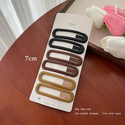 Set of 6: Alloy Hair Clip (Various Designs)