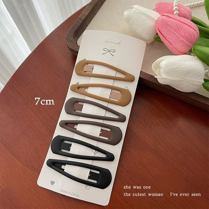 Set of 6: Alloy Hair Clip (Various Designs)