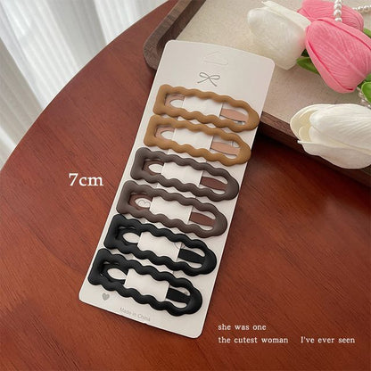 Set of 6: Alloy Hair Clip (Various Designs)