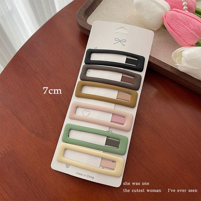 Set of 6: Alloy Hair Clip (Various Designs)