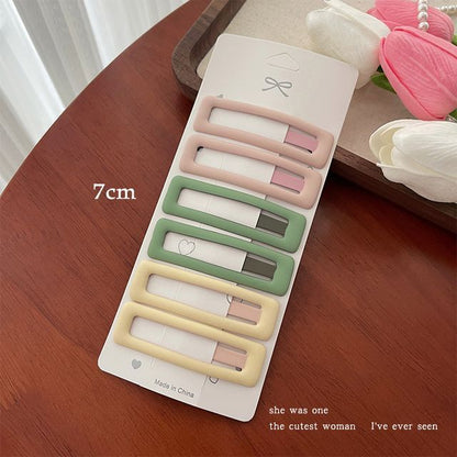 Set of 6: Alloy Hair Clip (Various Designs)