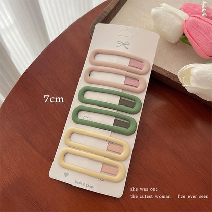 Set of 6: Alloy Hair Clip (Various Designs)