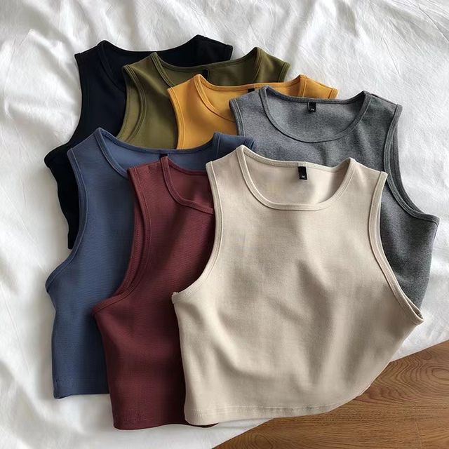 Plain Crop Tank Top