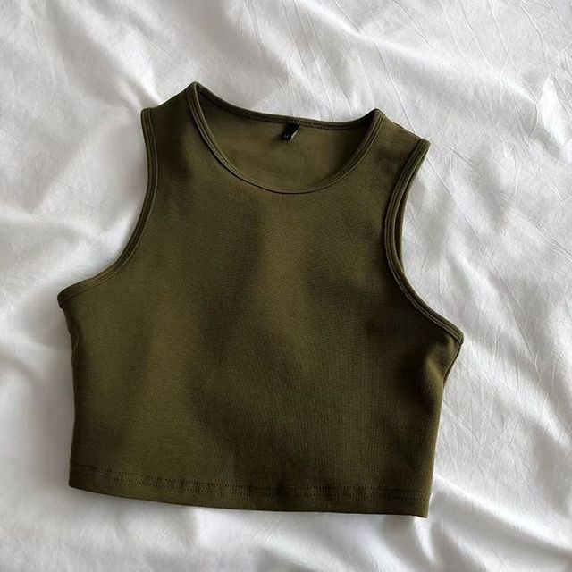 Plain Crop Tank Top