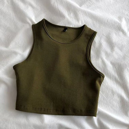 Plain Crop Tank Top