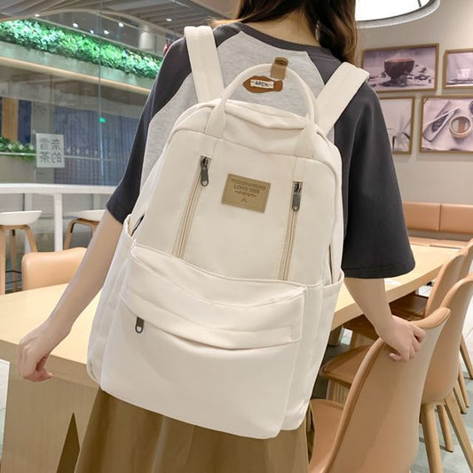 Applique Multi-Pocket Backpack