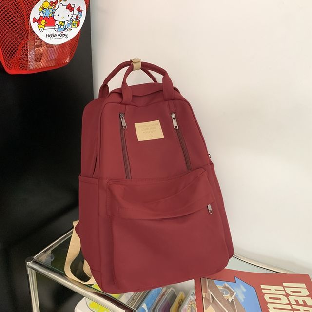 Applique Multi-Pocket Backpack