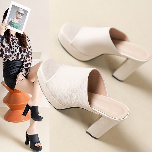 Heel Slide Chunky Sandals Platform