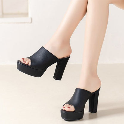 Heel Slide Chunky Sandals Platform