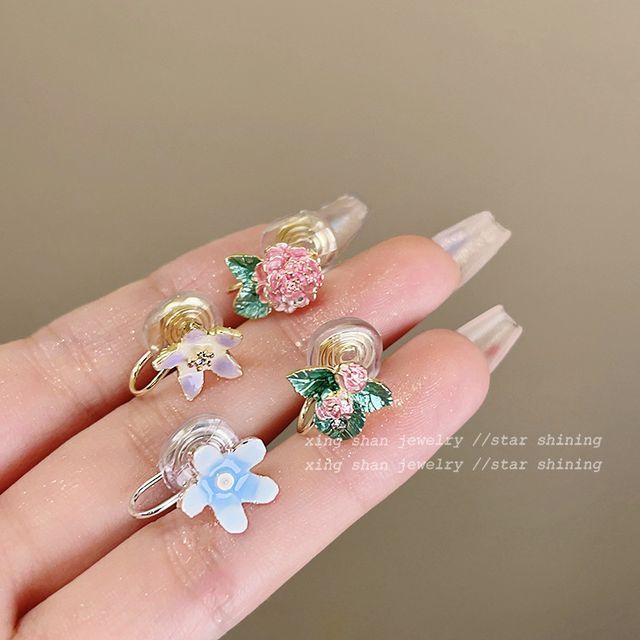 Alloy Set Designs) Floral Earring (Various 4: of