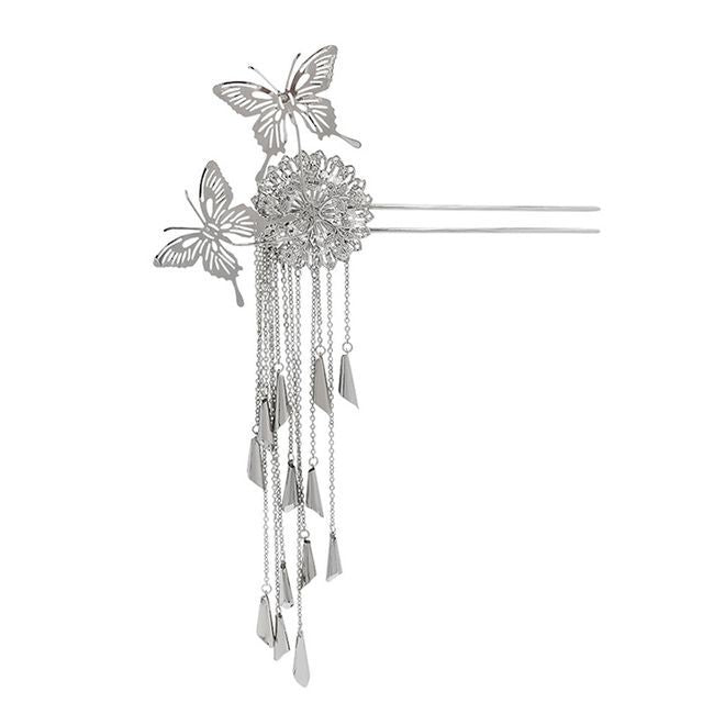 Butterfly Fringed Alloy Hair Stick