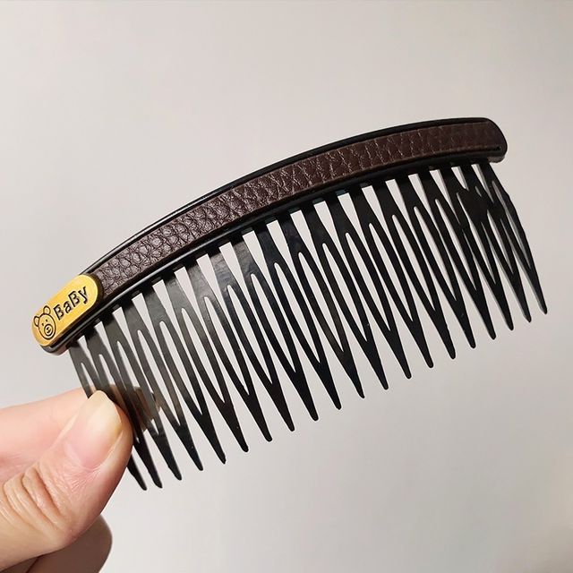 Faux Leather / Acrylic Hair Comb (Various Designs)