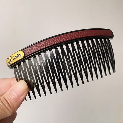 Faux Leather / Acrylic Hair Comb (Various Designs)