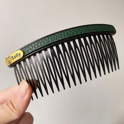 Faux Leather / Acrylic Hair Comb (Various Designs)