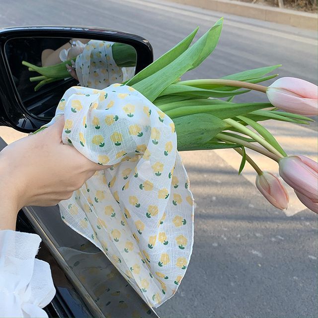 Floral Print Square Scarf (Various Designs)