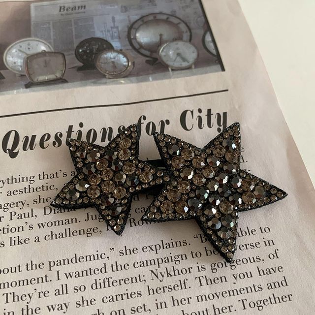 Star Rhinestone Alloy Hair Clip