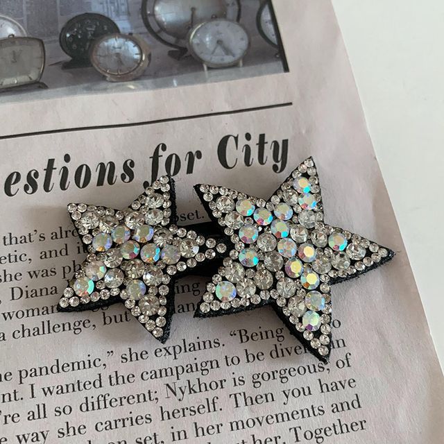 Star Rhinestone Alloy Hair Clip