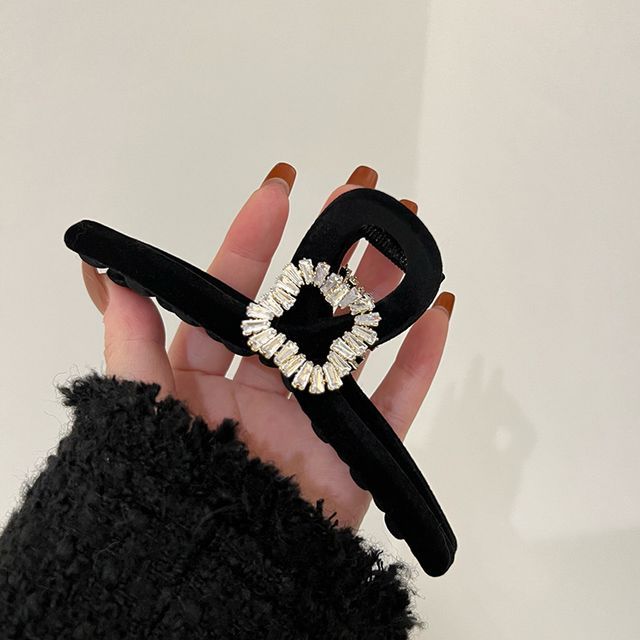 Rhinestone Velvet Headband / Hair Clamp