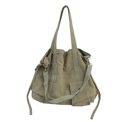 Multi-Pocket Frayed Bag Crossbody