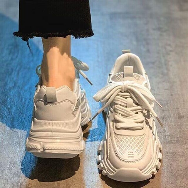 Lace-Up Platform Sneakers