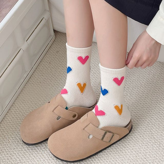 Heart Print Socks