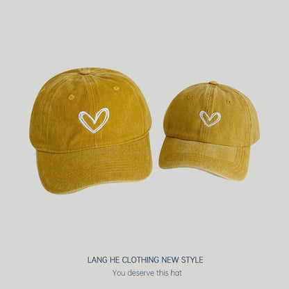 Heart Embroidery Cap