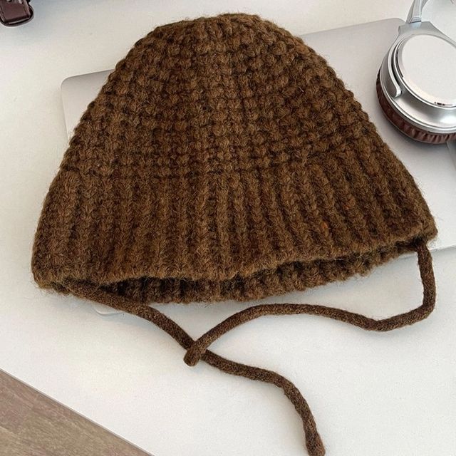 Plain Knit Cloche Hat