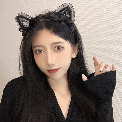 Lace Cat Ear Headband