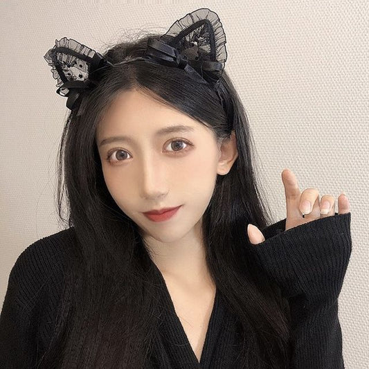 Lace Cat Ear Headband