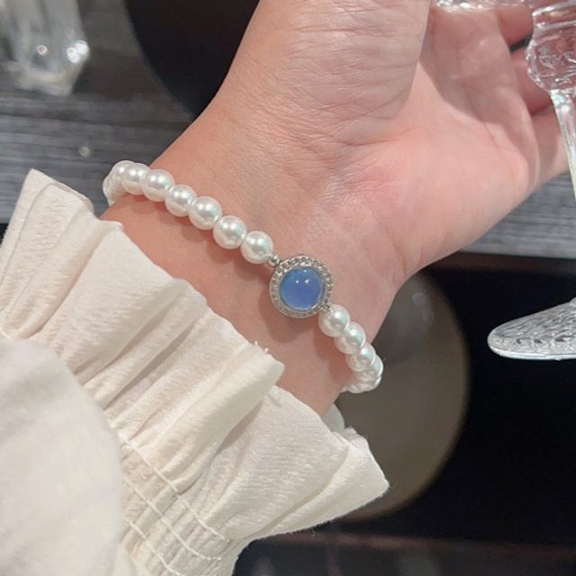 Pearl Gemstone Faux Bracelet