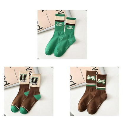 Color Block Socks Set