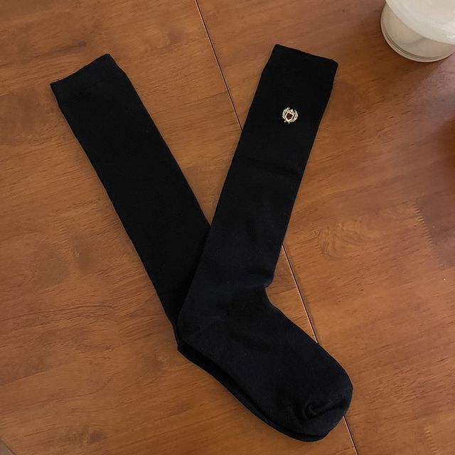 Badge Embroidered Socks