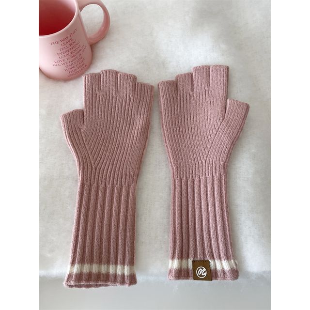 Fingerless Knit Gloves