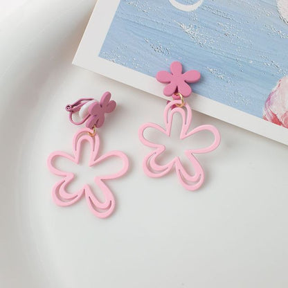 Floral Drop Earring / Clip-On Earring