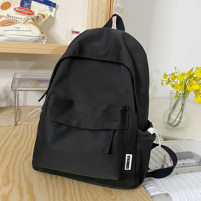 Plain Zip Backpack