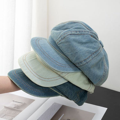 Denim Newsboy Cap