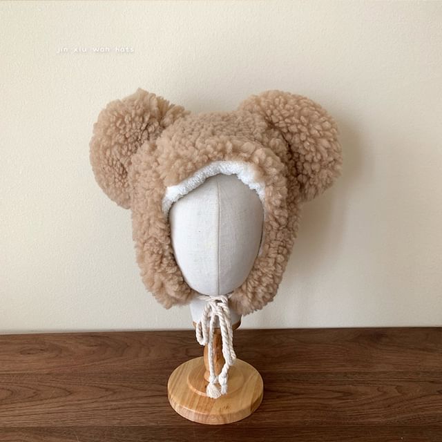 Bear Ear Fluffy Trapper Hat