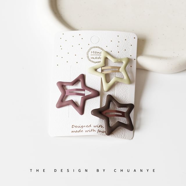Set of 3: Alloy Hair Clip (Various Designs)