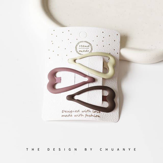 Set of 3: Alloy Hair Clip (Various Designs)