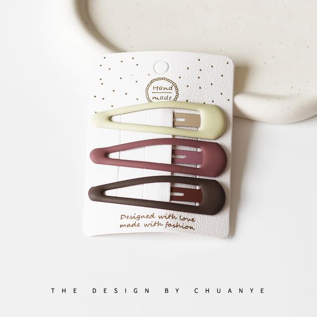 Set of 3: Alloy Hair Clip (Various Designs)