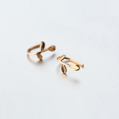 Leaf Sterling Silver Stud Earring