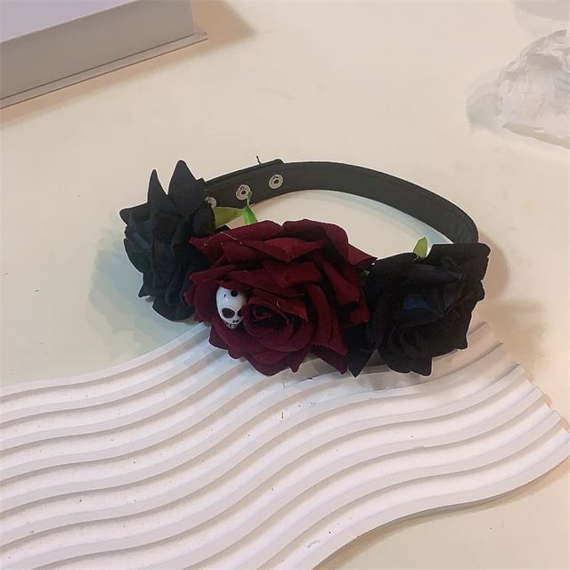 Halloween Rose Fabric Choker (Various Designs)