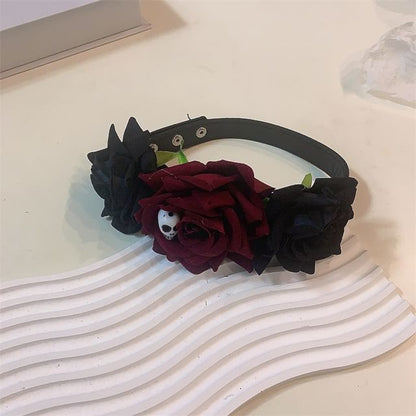 Halloween Rose Fabric Choker (Various Designs)